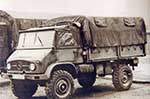 Unimog S 404 pickup with folding cab top