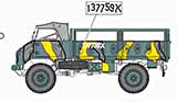 Unimog S 404 pickup with folding cab top