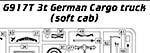G917T 3t German Cargo truck (soft cab)