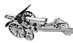 Cannone da105/28 with carrello elastico trailer