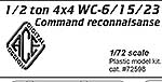 1/2 ton 4x4 Command Reconnaisanse WC-6/15/23 