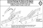 Inclined Railings for Stairs at 45 degree